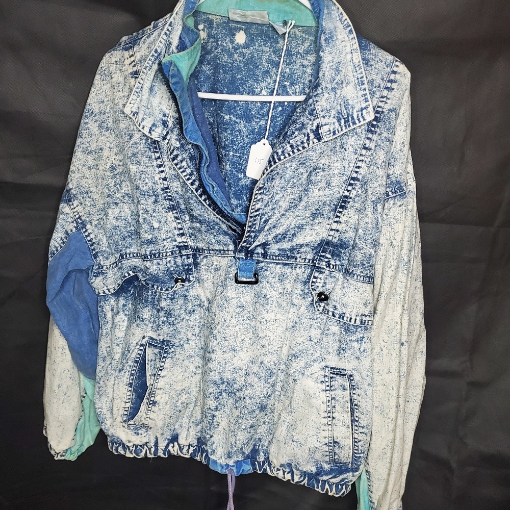 Vintage Acid Wash Pull Over Jacket